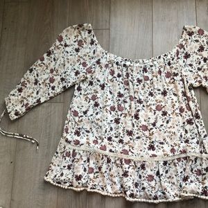 Off the shoulder floral top